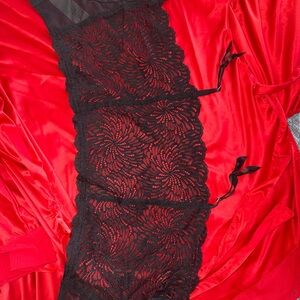 Wolford Lace belt with stockings.